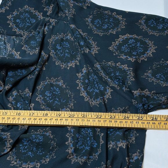 Free People Cowling Around Top SMALL Ballon Sleeve Floral Oversized Drape Boho - Picture 5 of 14